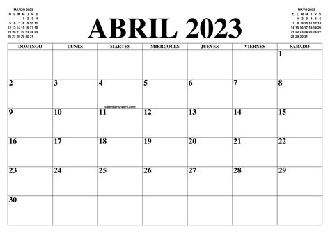 Calendario Abril 2023 El Calendario Abril Para Imprimir Gratis Mes