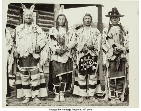 Four Photographs Of Crow Indian Subjects Total 4 Photographs