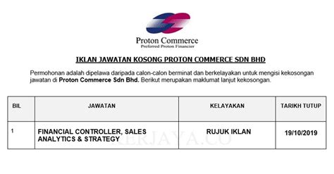 Home seluruh negeri proton career pengambilan secara online. Jawatan Kosong Terkini Proton Commerce ~ Financial ...