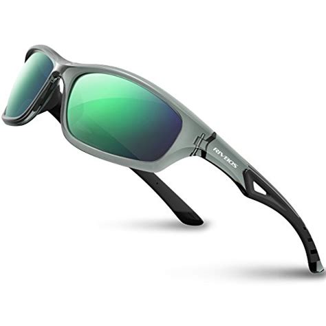 rivbos polarized sports sunglasses driving glasses for men women tr90 unbreakable frame for