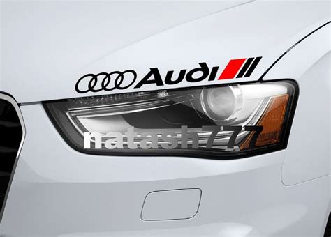 Audi Vinyl Decal Sticker Performance Sport Car Logo Blackred Sports