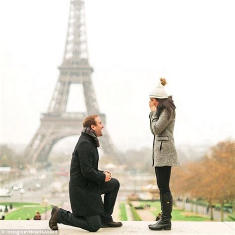 Basing a proposal on the type of woman you are proposing to makes it much more likely that you'll get a yes. 59. Brides-to-be share the ecstatic moment he went down on bended knee on Instagram page dedicated ...