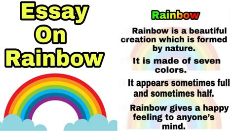 10 Simple Lines On Rainbow Essay On Rainbow For Kids Speech On