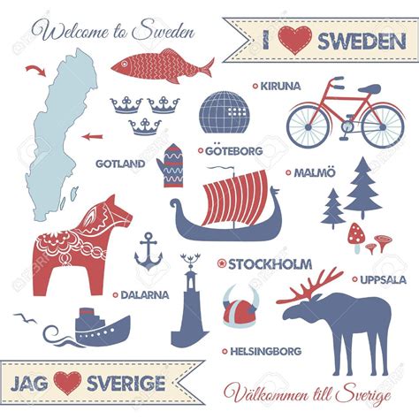 Swedish Symbols Sweden Stockholm Sweden