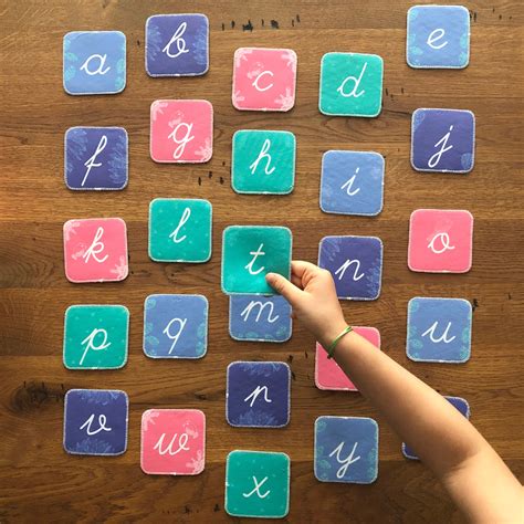 Alphabet Card Game Game To Learn To Write Letters Etsy