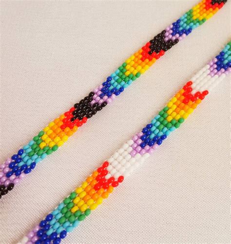 rainbow lesbian couple jewelry lgbtq prade equality beaded etsy