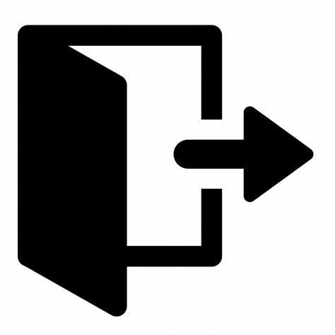 Door Exit Log Out Logout Sign Out Icon Download On Iconfinder