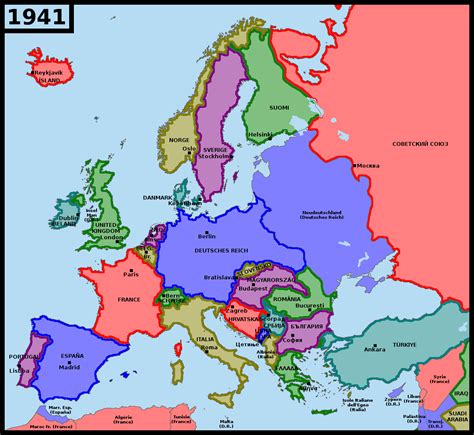 Map About Europe After World War Ii 1941 By Matritum On Deviantart