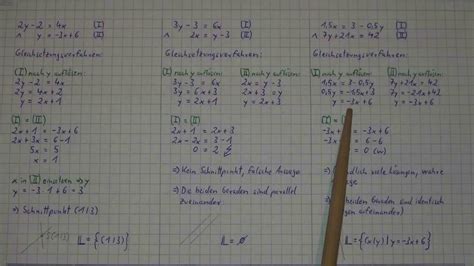 Gibt es unendlich viele oder keine lösung. Lineare Gleichungssysteme (2 Gleichungen ...