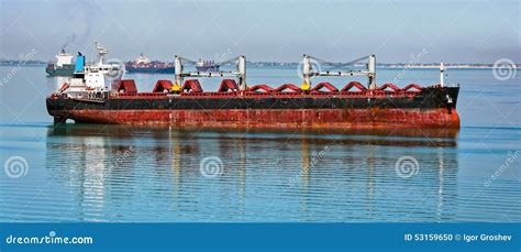 Empty Bulk Carrier Cargo Ship Stock Photo Image Of Cargo