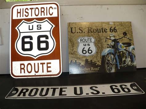 Us Route 66 Signs 3 Bodnarus Auctioneering