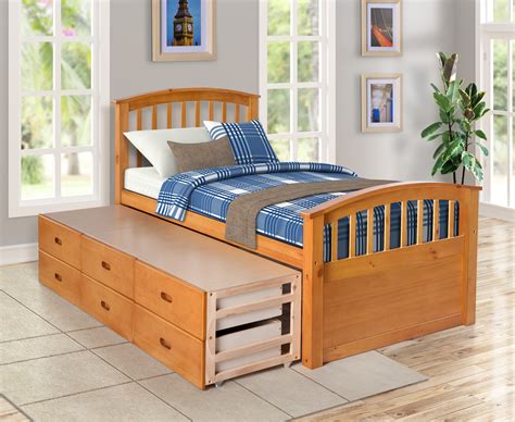 Wooden Bed Frames With Storage Drawers Photos