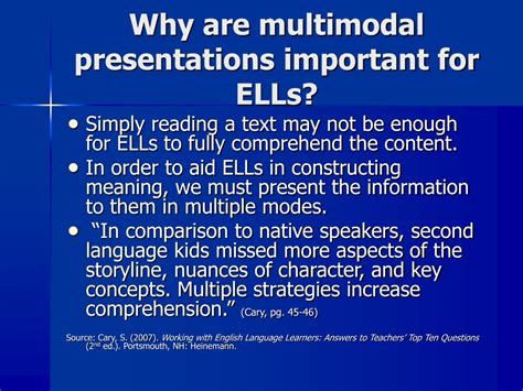 Ppt Best Practices In Ell Instruction Multimodal Presentation