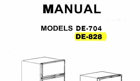 Norcold DE828 Refrigerator Manual | Manualzz