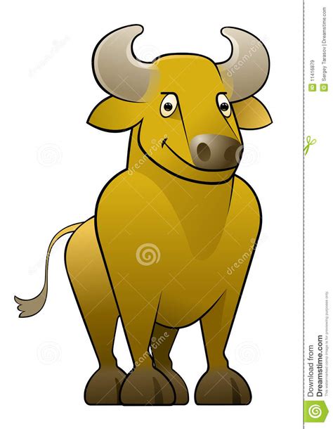 Yellow Oxbull Stock Vector Illustration Of Symbolic 11416879