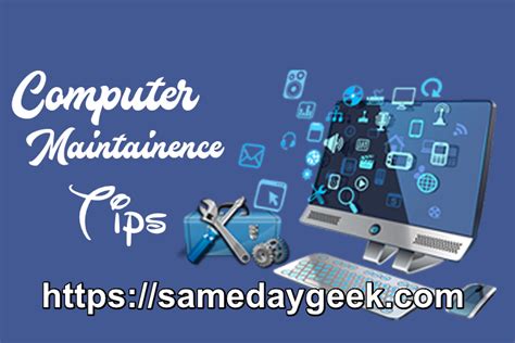 We also show you how to schedule disk cleanup and disk defragmentation in windows, use check disk, clean up old downloads automatically, and the best tips for speeding up your pc. Computer Maintenance Tips SDGeek - Same Day Geek - Same ...