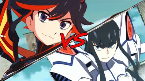 kill la kill if ryuko matoi dual wield vs satsuki kiryuin dual wield youtube