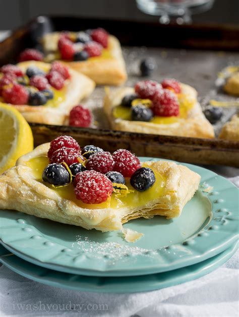 Lemon Berry Cheesecake Puff Pastries I Wash You Dry