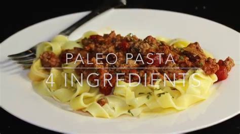 Paleo Pasta Recipe Gluten Free Youtube