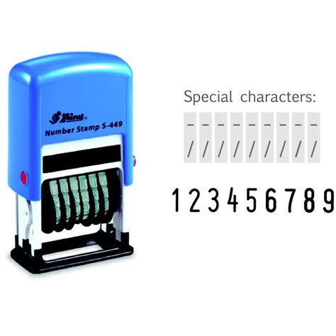 Shiny S 449 Number Stamp 9 Bands Number Stamp 9 Band Self Inking