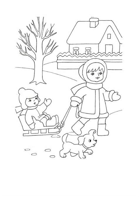 Planse De Colorat Iarna Pentru Copii Jocurile Copiilor Iarna Kelarislar