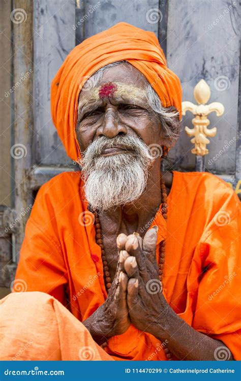 Tiruvannamali Tamil Nadu India March Circa 2018 Portrait Sadhu