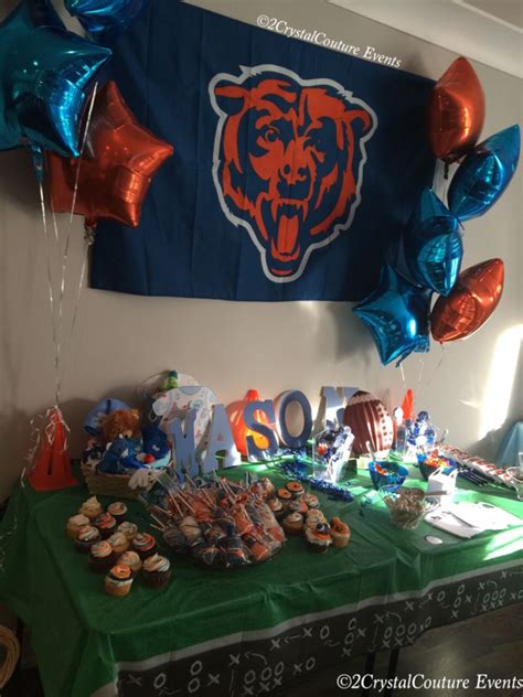 Coolest 1st birthday party ideas for drinks: Chicago Bears Themed Babyshower. | Birthday parties, Party ...