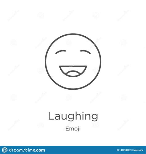 Laughing Icon Vector From Emoji Collection. Thin Line Laughing Outline ...