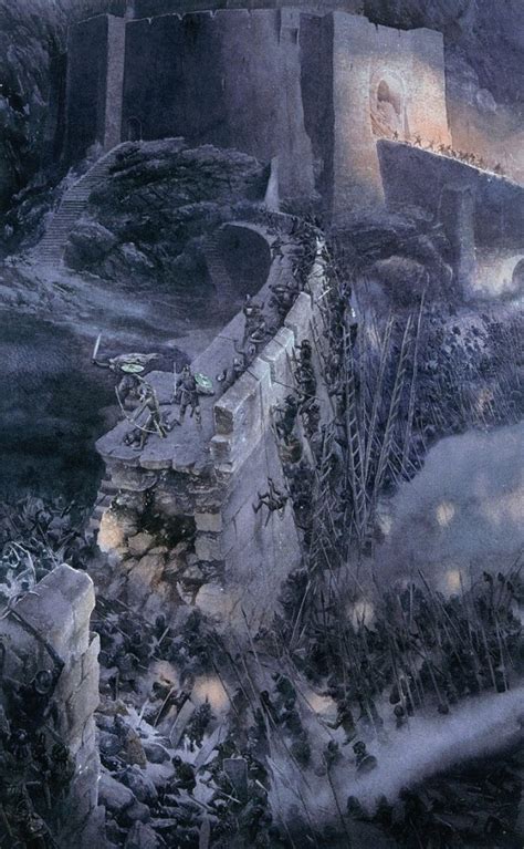 The Battle Of Helms Deep By Alan Lee Against The Long Was The Way