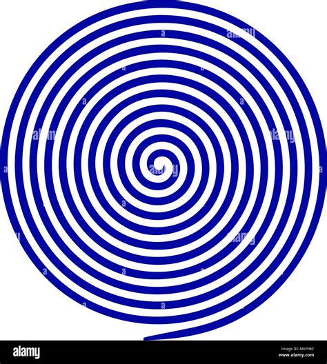 Blue And White Round Abstract Vortex Hypnotic Spiral Vector