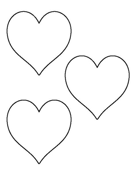 Long Heart Pattern Use The Printable Outline For Crafts Creating Pin
