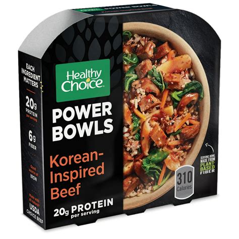 Healthy Choice Power Bowls Korean Inspired Beef Frozen Meals 95 Oz