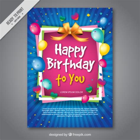 Free Psd Birthday Card Templates Printable Templates