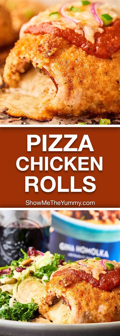 Place about 1/3 cup cream cheese mixture on center of buttered side of each chicken breast; A healthy version of a favorite classic, these Pizza ...