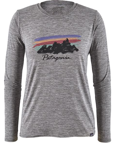 Patagonia Womens Long Sleeve Capilene Cool Daily Graphic T Shirt