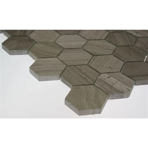 Ivy Hill Tile Hexagon Wooden Beige 12 In X 12 In X 8 Mm Mosaic Floor