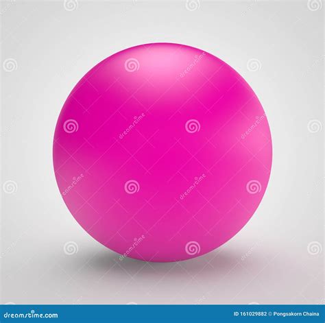 Pink Sphere Isolated On White Background 3d Rendering Stock