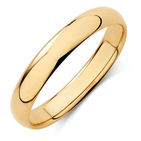men s wedding band in 10ct yellow gold