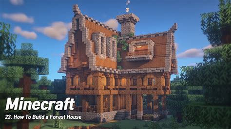 Minecrafthow To Build A Forest Houseminecraft Healing Tutorial Youtube
