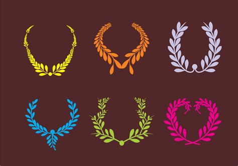 Colorful Olive Wreath Vectors Download Free Vector Art Stock