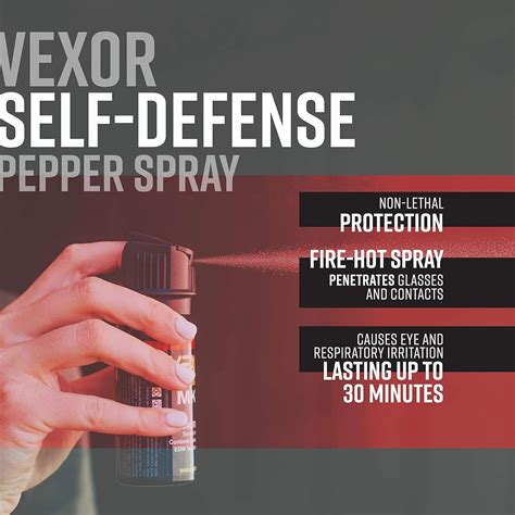 Vexor Spray De Pimienta Con Funda Para Autodefensa Paquete De 3