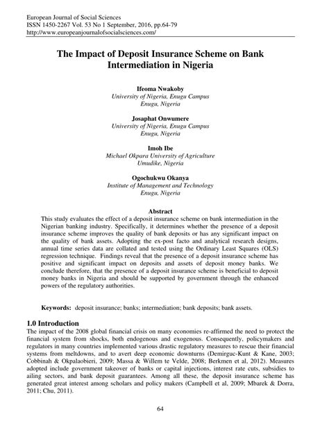 In july 2007, the ordinance was repealed by an act passed by the parliament called the bank deposit insurance act 2000, which currently administers the deposit insurance system in bangladesh. (PDF) The Impact of Deposit Insurance Scheme on Bank ...
