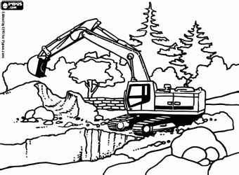 They're great for all ages. excavator coloring pages | Construction vehicles coloring ...