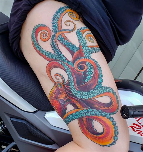Octopus Tattoo By Adam Sky Hold Fast Studio Redwood City California In Octopus Tattoo