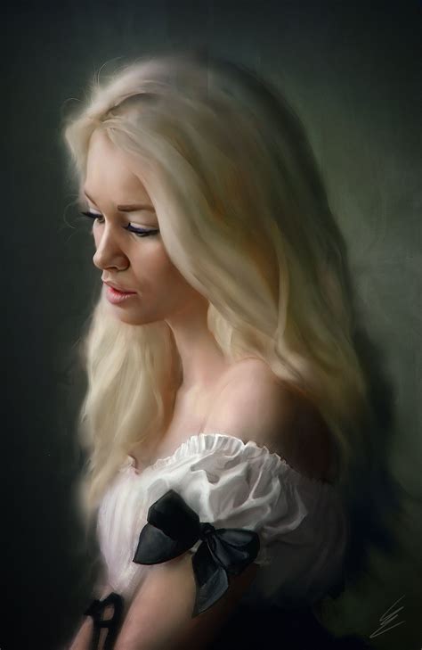 Artstation A Portrait Of A Blonde Woman