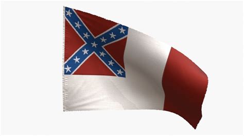 Us Flag 3rd National Confederate 3d Model Cgtrader