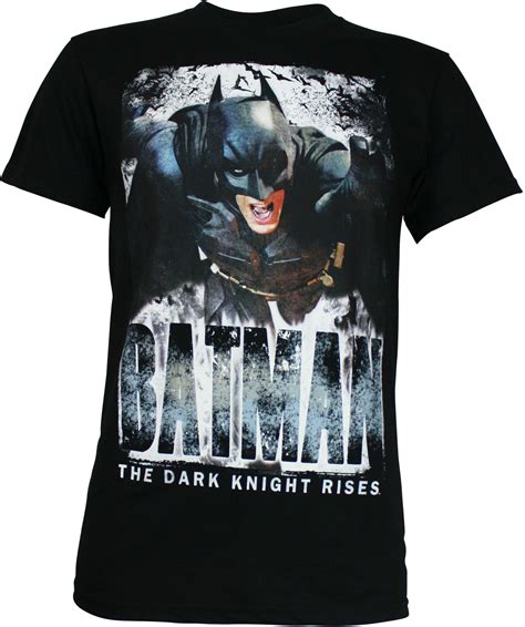Batman The Dark Knight Rises Tall Graphic Mens T Shirt Black Small