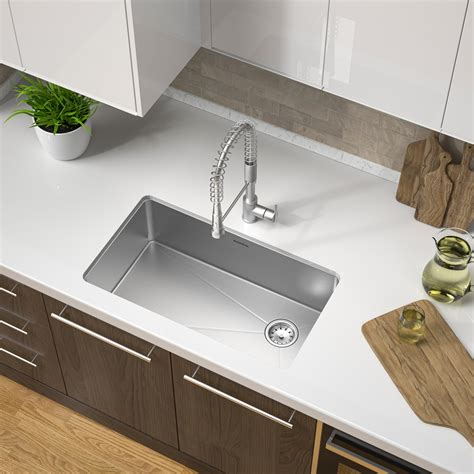 Single Bowl Kitchen Sink Stainless Steel Mr Direct Undermount