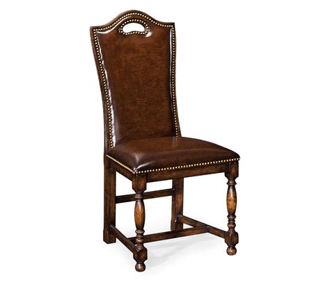 The drawer can be placed on an ottoman with high legs, not requiring the bulky body of standard examples. Oak High Back Leather Side Dining Chair | Swanky Interiors