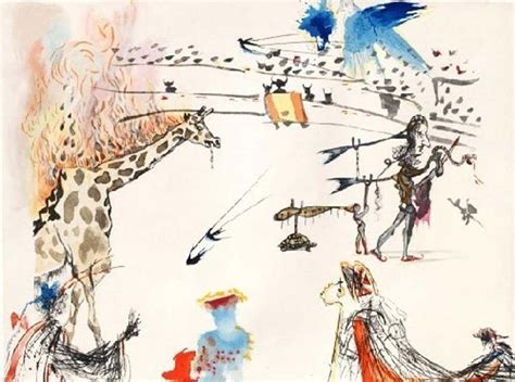 Salvador Dalí­ The Burning Giraffe From The Tauromachie Suite At 1stdibs